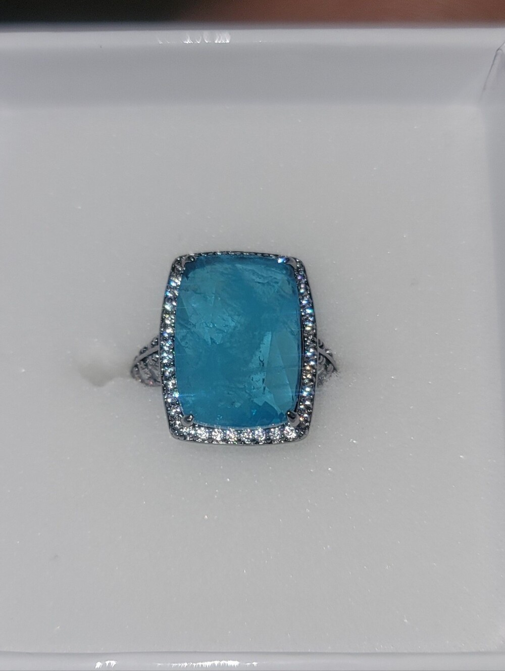 NWT-BP Hope Is A Beautiful Thing Color Changing Ring-Sz 6 Blue Topaz on Rhodium